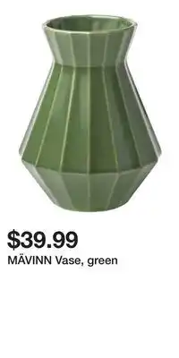 IKEA MÄVINN Vase, green offer