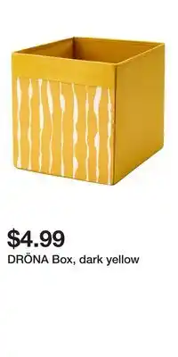 IKEA DRÖNA Box, dark yellow offer