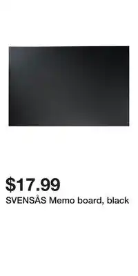 IKEA SVENSÅS Memo board, black offer