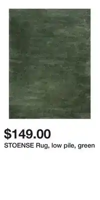 IKEA STOENSE Rug, low pile, green offer