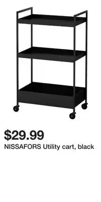 IKEA NISSAFORS Utility cart, black offer