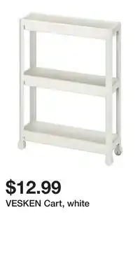 IKEA VESKEN Cart, white offer