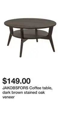 IKEA JAKOBSFORS Coffee table, dark brown stained oak veneer offer