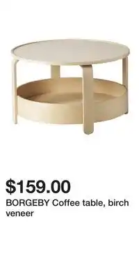 IKEA BORGEBY Coffee table, birch veneer offer