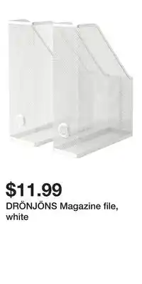 IKEA DRÖNJÖNS Magazine file, white offer