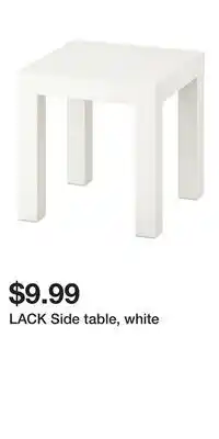 IKEA LACK Side table, white offer