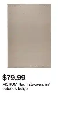 IKEA MORUM Rug flatwoven, in/outdoor, beige offer