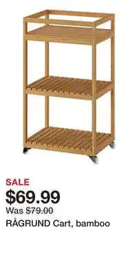 IKEA RÅGRUND Cart, bamboo offer
