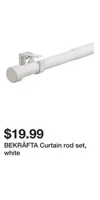 IKEA BEKRÄFTA Curtain rod set, white offer