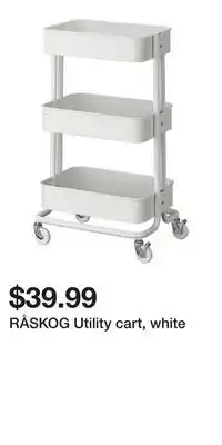 IKEA RÅSKOG Utility cart, white offer
