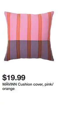IKEA MÄVINN Cushion cover, pink/orange offer