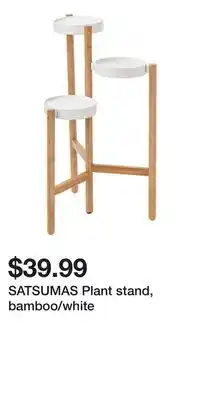 IKEA SATSUMAS Plant stand, bamboo/white offer