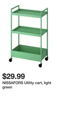 IKEA NISSAFORS Utility cart, light green offer
