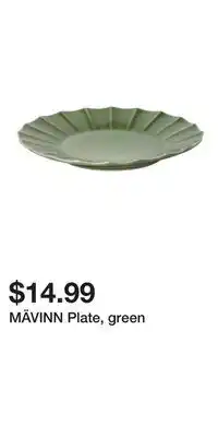 IKEA MÄVINN Plate, green offer