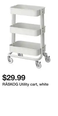 IKEA RÅSKOG Utility cart, white offer