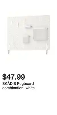 IKEA SKÅDIS Pegboard combination, white offer
