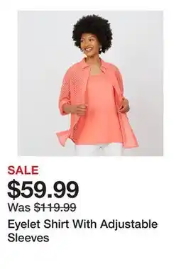 TSC Stores Eyelet Shirt With Adjustable Sleeves offer