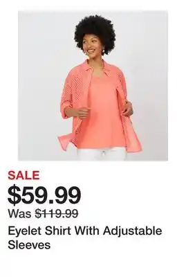 TSC Stores Eyelet Shirt With Adjustable Sleeves offer