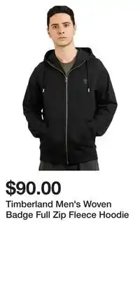 Mark's Timberland Men's Woven Badge Full Zip Fleece Hoodie offer