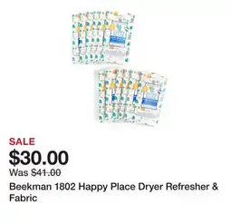 TSC Stores Beekman 1802 Happy Place Dryer Refresher & Fabric offer