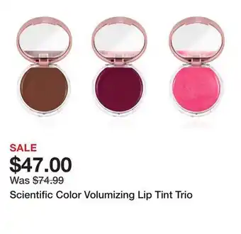 TSC Stores Scientific Color Volumizing Lip Tint Trio offer