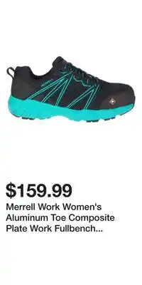 Mark's Merrell Work Women's Aluminum Toe Composite Plate Work Fullbench Superlite Athletic Safety Shoes offer