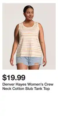 Mark's Denver Hayes Women's Crew Neck Cotton Slub Tank Top offer