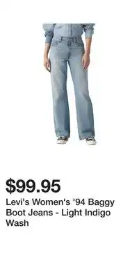 Mark's Levi's Women's '94 Baggy Boot Jeans - Light Indigo Wash offer