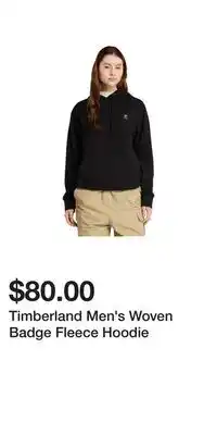 Mark's Timberland Men's Woven Badge Fleece Hoodie offer