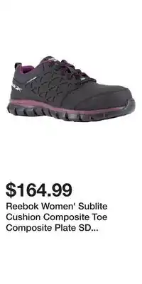 Mark's Reebok Women' Sublite Cushion Composite Toe Composite Plate SD Athletic Work Shoe offer