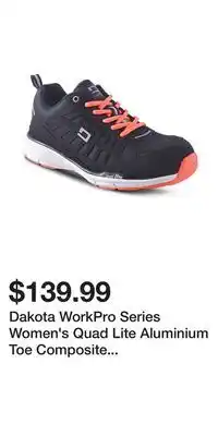 Mark's Dakota WorkPro Series Women's Quad Lite Aluminium Toe Composite Plate Athletic Shoes offer