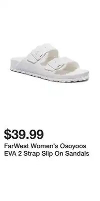 Mark's FarWest Women's Osoyoos EVA 2 Strap Slip On Sandals offer