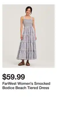Mark's FarWest Women's Smocked Bodice Beach Tiered Dress offer