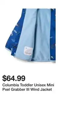 Mark's Columbia Toddler Unisex Mini Pxel Grabber III Wind Jacket offer