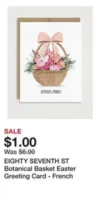 Holt Renfrew EIGHTY SEVENTH ST Botanical Basket Easter Greeting Card - French offer