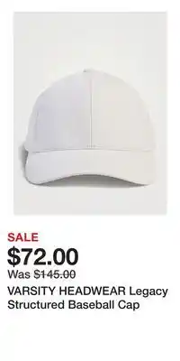 Holt Renfrew VARSITY HEADWEAR Legacy Structured Baseball Cap offer
