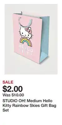 Holt Renfrew STUDIO OH! Medium Hello Kitty Rainbow Skies Gift Bag Set offer