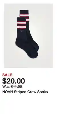 Holt Renfrew NOAH Striped Crew Socks offer