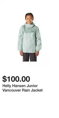 Sport Chek Helly Hansen Junior Vancouver Rain Jacket offer