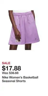 Sport Chek Nike Women's Basketball Seasonal Shorts offer