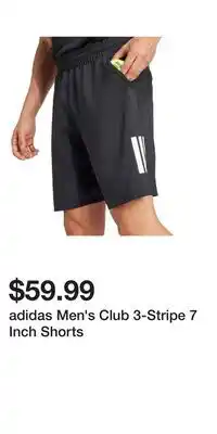 Sport Chek adidas Men's Club 3-Stripe 7 Inch Shorts offer