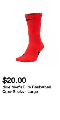 Sport Chek Nike Men's Elite Basketball Crew Socks - Large offer