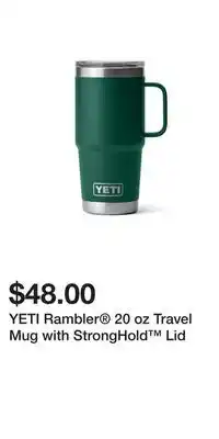 Sport Chek YETI Rambler 20 oz Travel Mug with StrongHold Lid offer