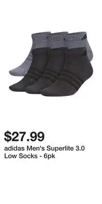 Sport Chek ‌adidas Men's Superlite 3.0 Low Socks - 6pk offer