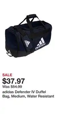 Sport Chek adidas Defender IV Duffel Bag, Medium, Water Resistant offer