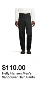 Sport Chek Helly Hansen Men's Vancouver Rain Pants offer