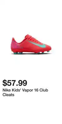 Sport Chek Nike Kids' Vapor 16 Club Cleats offer