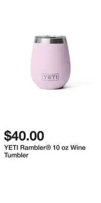 Sport Chek YETI Rambler 10 oz Wine Tumbler offer