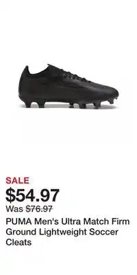 Sport Chek PUMA Men's Ultra Match Firm Ground Lightweight Soccer Cleats offer