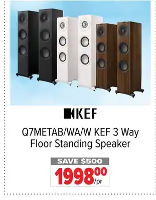 2001 Audio Video Q7METAB/WA/W KEF 3 Way Floor Standing Speaker offer